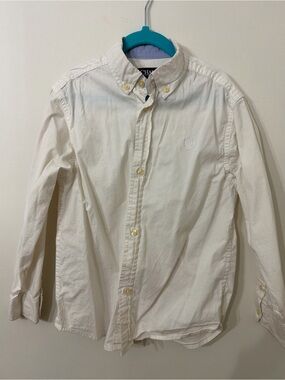 Ralph Lauren Cream Button-Down Shirt for Kids